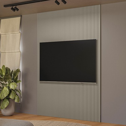 Painel para TV Até 75 Polegadas Ripado Gris Fosco 810010149 - Linea Brasil