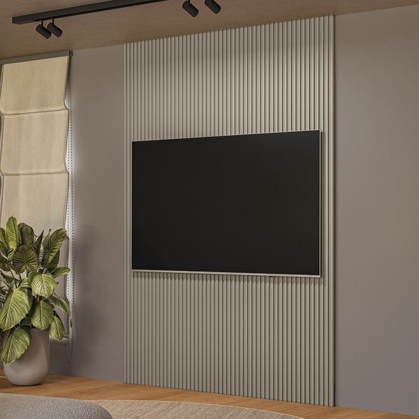 Painel para TV Até 75 Polegadas Ripado Gris Fosco 810010149 - Linea Brasil