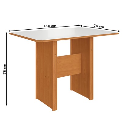 Mesa de Jantar 4 Lugares Tóquio Freijó/Off White - Pnr Móveis