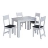 Mesa de Jantar 4 Lugares Astana Branco/Preto - Pnr Móveis