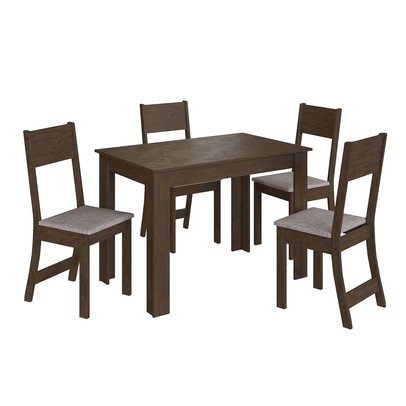 Mesa de Jantar 4 Lugares Astana Noce/Linho - Pnr Móveis
