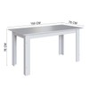 Mesa de Jantar 6 Lugares Astana Branco/Preto - Pnr Móveis