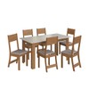Mesa de Jantar 6 Lugares Astana Freijó/Off White - Pnr Móveis