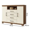 Cômoda Havana Master 2 Portas 4 Gavetas Jatoba/Areia 30994 - Santos Andirá