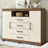 Cômoda Havana Master 2 Portas 4 Gavetas Jatoba/Areia 30994 - Santos Andirá