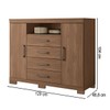Cômoda Havana Master 2 Portas 4 Gavetas Jatoba 30994 - Santos Andirá