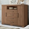 Cômoda Havana Master 2 Portas 4 Gavetas Jatoba 30994 - Santos Andirá