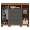 Cômoda Havana Master 2 Portas 4 Gavetas Jatoba/Grafite 30994 - Santos Andirá