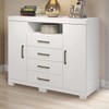 Cômoda Havana Master 2 Portas 4 Gavetas Branco 30994 - Santos Andirá