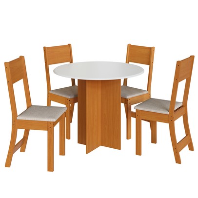 Mesa de Jantar 4 Lugares Cristina Freijó/Off White - Pnr Móveis