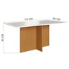 Mesa de Jantar 6 Lugares Dolphins Freijo/Off White/Cacau - Pnr Móveis