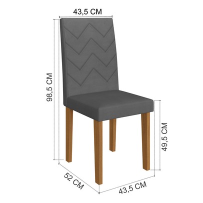 Mesa de Jantar 6 Lugares Dolphins Freijo/Off White/Grafite - Pnr Móveis