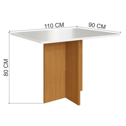 Mesa de Jantar 4 Lugares Dolphins Freijo/Off White/Cacau - Pnr Móveis