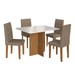 Mesa de Jantar 4 Lugares Dolphins Freijo/Off White/Cacau - Pnr Móveis
