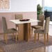 Mesa de Jantar 4 Lugares Dolphins Freijo/Off White/Cacau - Pnr Móveis