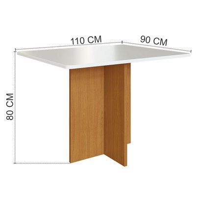 Mesa de Jantar 4 Lugares Dolphins Freijo/Off White/Grafite - Pnr Móveis