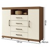 Cômoda Havana Master 2 Portas 4 Gavetas Jatoba/Areia 309943 - Santos Andirá