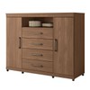 Cômoda Havana Master 2 Portas 4 Gavetas Jatoba 309943 - Santos Andirá