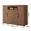 Cômoda Havana Master 2 Portas 4 Gavetas Jatoba 309943 - Santos Andirá