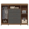 Cômoda Havana Master 2 Portas 4 Gavetas Jatoba/Grafite 309943 - Santos Andirá