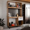 Cozinha Compacta Isis 4 Portas 1 Gaveta Freijó/Branco - Panorama Móveis