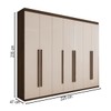 Guarda-Roupa Casal Débora 7 Portas 6 Gavetas Imbuia/Off White - Panorama Móveis