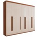 Guarda-Roupa Casal Débora 7 Portas 6 Gavetas Cinamomo/Off White - Panorama Móveis