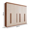 Guarda-Roupa Casal Débora 7 Portas 6 Gavetas Cinamomo/Off White - Panorama Móveis