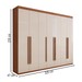 Guarda-Roupa Casal Débora 7 Portas 6 Gavetas Cinamomo/Off White - Panorama Móveis