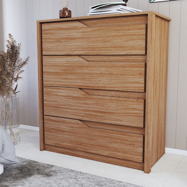 Cômoda Arabella 4 Gavetas Nogueira Touch - Panorama Móveis