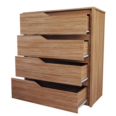 Cômoda Arabella 4 Gavetas Nogueira Touch - Panorama Móveis