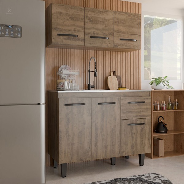 Armário de Cozinha Letícia 6 Portas 1 Gaveta Ituaba - Panorama Móveis