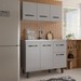 Armário de Cozinha Letícia 6 Portas 1 Gaveta Cinza - Panorama Móveis