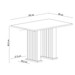 Mesa de Jantar 4 Lugares Arezo Ripado Mel/Blonde/Pastel - Viero Móveis
