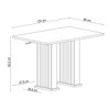 Mesa de Jantar 4 Lugares Concept Ripado Mel/Blonde/Cinza - Viero Móveis