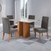 Mesa de Jantar 4 Lugares Concept Ripado Mel/Blonde/Cinza - Viero Móveis