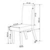 Mesa de Jantar 6 Lugares Luxe Ripado Mel/Blonde/Pastel - Viero Móveis
