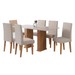 Mesa de Jantar 6 Lugares Luxe Ripado Mel/Blonde/Pastel - Viero Móveis