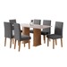 Mesa de Jantar 6 Lugares Ripado Luxe Mel/Blonde/Cinza - Viero Móveis