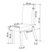 Mesa de Jantar 6 Lugares Azura Ripado Mel/Blonde/Cinza - Viero Móveis