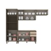Cozinha Completa Genius 10 Portas 2 Gavetas Duna/Cristal - Pnr Móveis