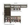 Cozinha Completa Genius 10 Portas 2 Gavetas Duna/Cristal - Pnr Móveis