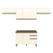 Cozinha Compacta Genius 8 Portas 2 Gavetas 100% Mdf Off White - Pnr Móveis