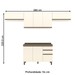 Cozinha Compacta Genius 8 Portas 2 Gavetas 100% Mdf Off White - Pnr Móveis