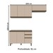 Cozinha Compacta Genius 7 Portas 2 Gavetas 100% Mdf Duna/Cristal - Pnr Móveis
