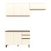 Cozinha Compacta Genius 7 Portas 2 Gavetas 100% Mdf Off White - Pnr Móveis