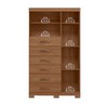 Cômoda Marabá 1 Porta 6 Gavetas Jatoba 3096 - Santos Andirá
