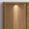 Cabeceira Casal Bourbon 2 Gavetas Ripado com Led Jatoba - Santos Andirá