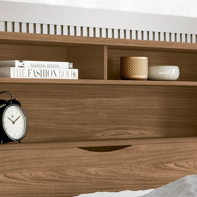 Cama Casal Invicta 1 Porta com Baú Jatoba - Santos Andirá