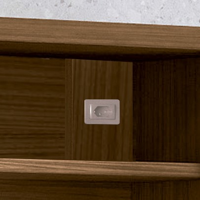 Cama Solteiro Invicta 1 Porta com Baú e Tomada Jatoba - Santos Andirá